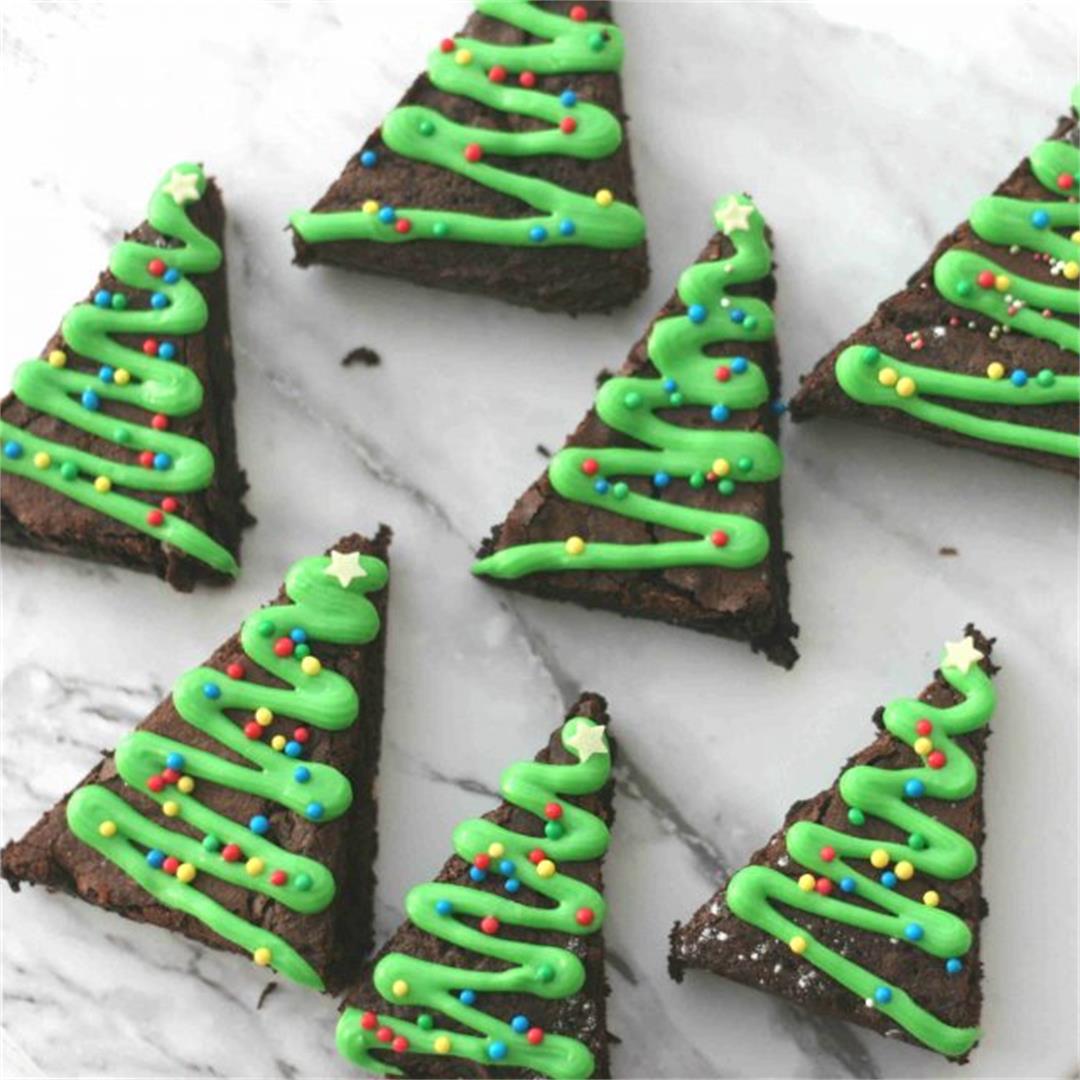 Christmas tree brownies recipe