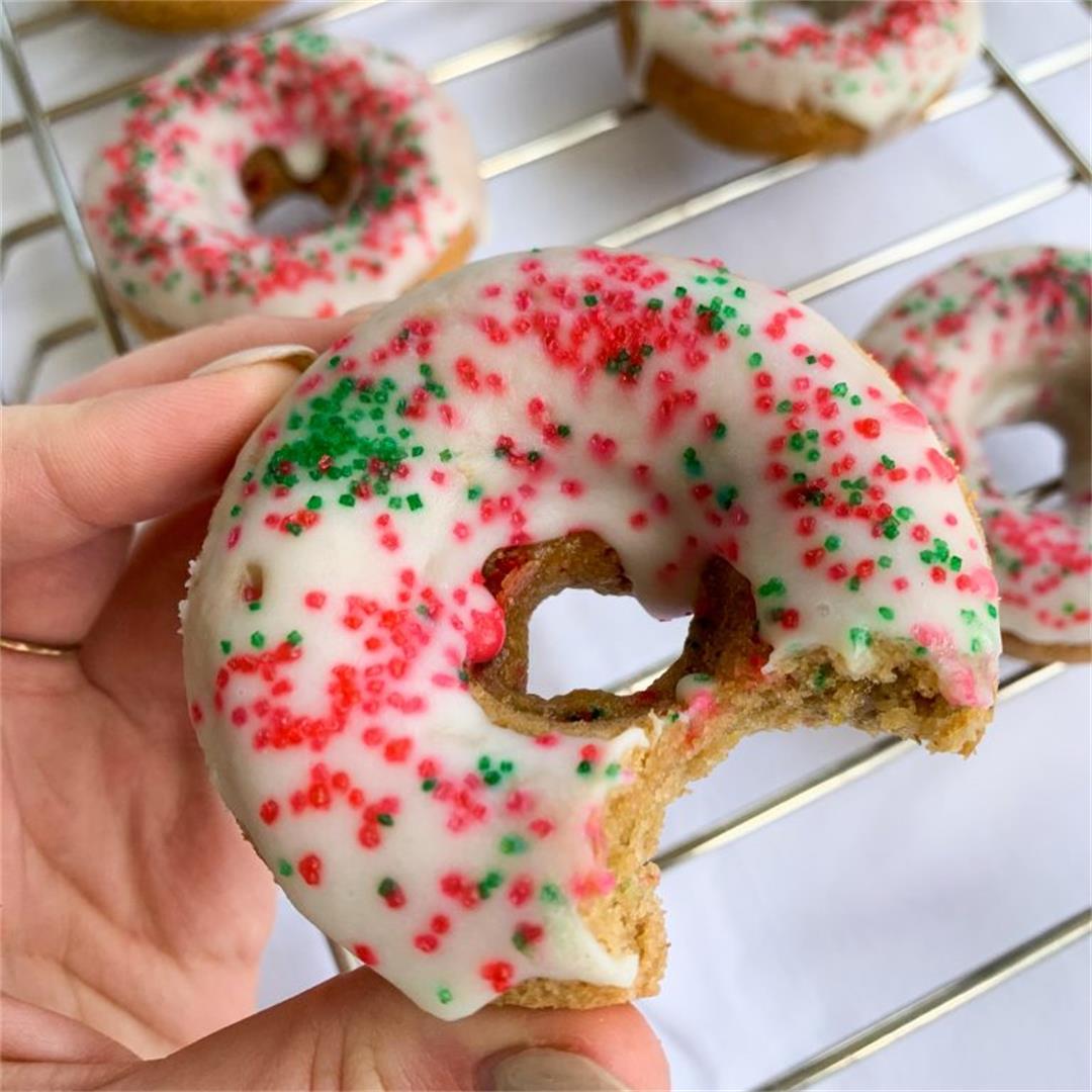White Chocolate Holiday Donuts