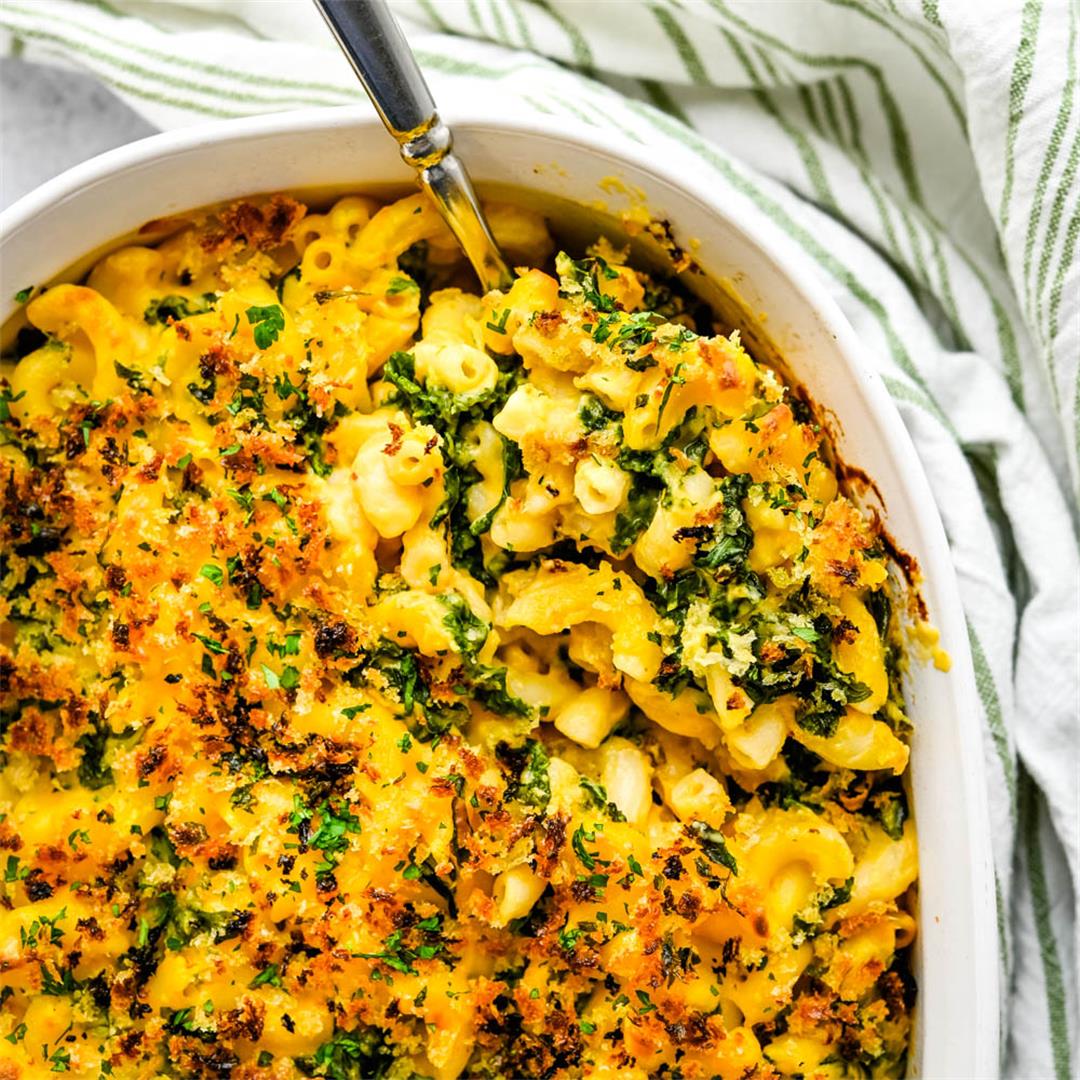 Healthy Kale Mac and Cheese
