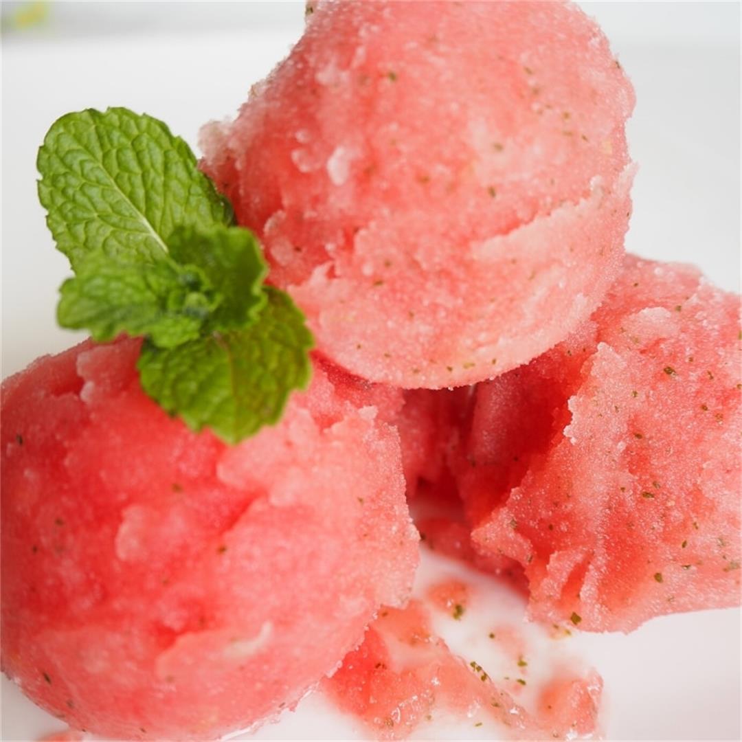 Watermelon and Mint Sorbet