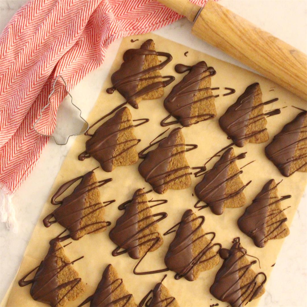 Chocolate-Dipped Gingerbread Cookies