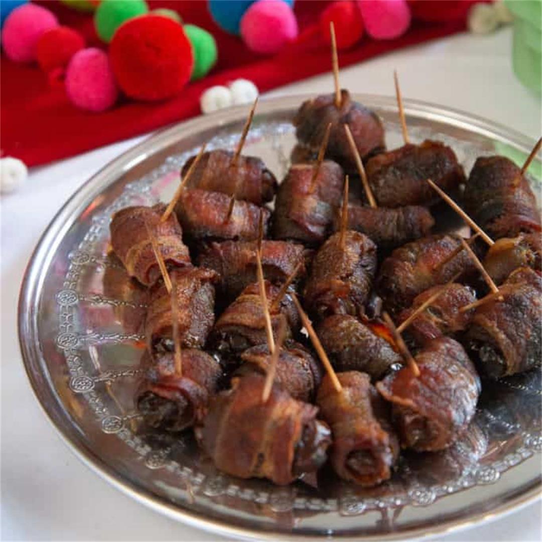 Boozy Bacon Wrapped Dates
