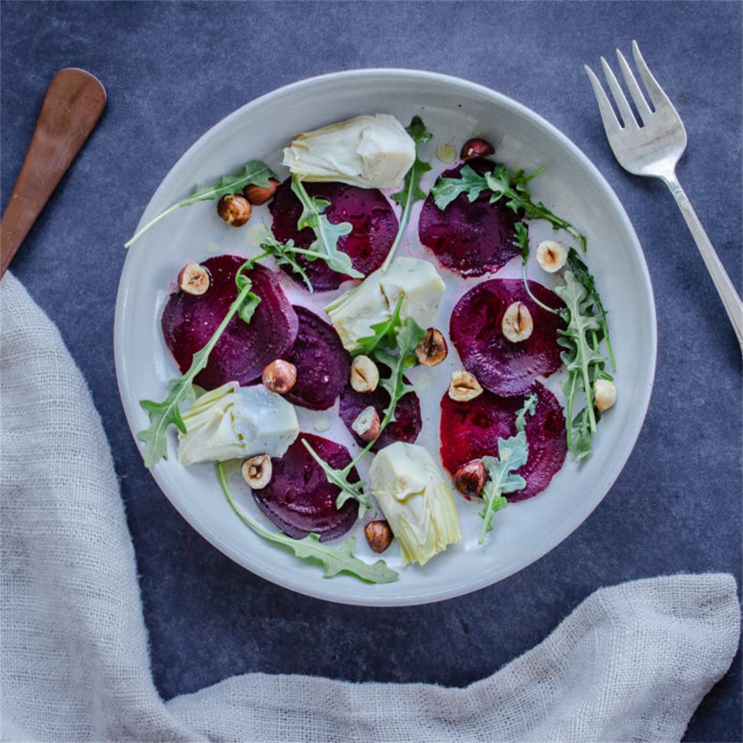 Winter Beet & Artichoke Salad (vegan & gluten-free)