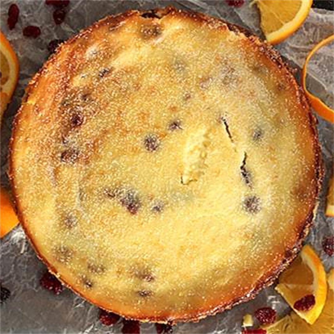 Baked Cranberry and Orange Cheesecake