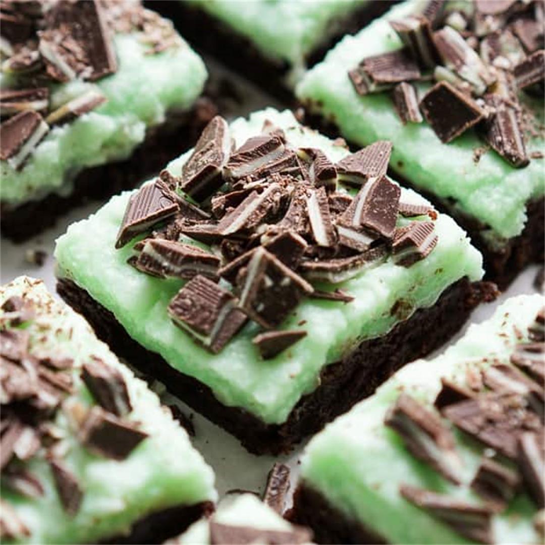 Mint Chocolate Brownies with Andes Mint