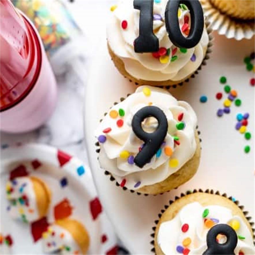 New Year's Eve Confetti Cupcakes