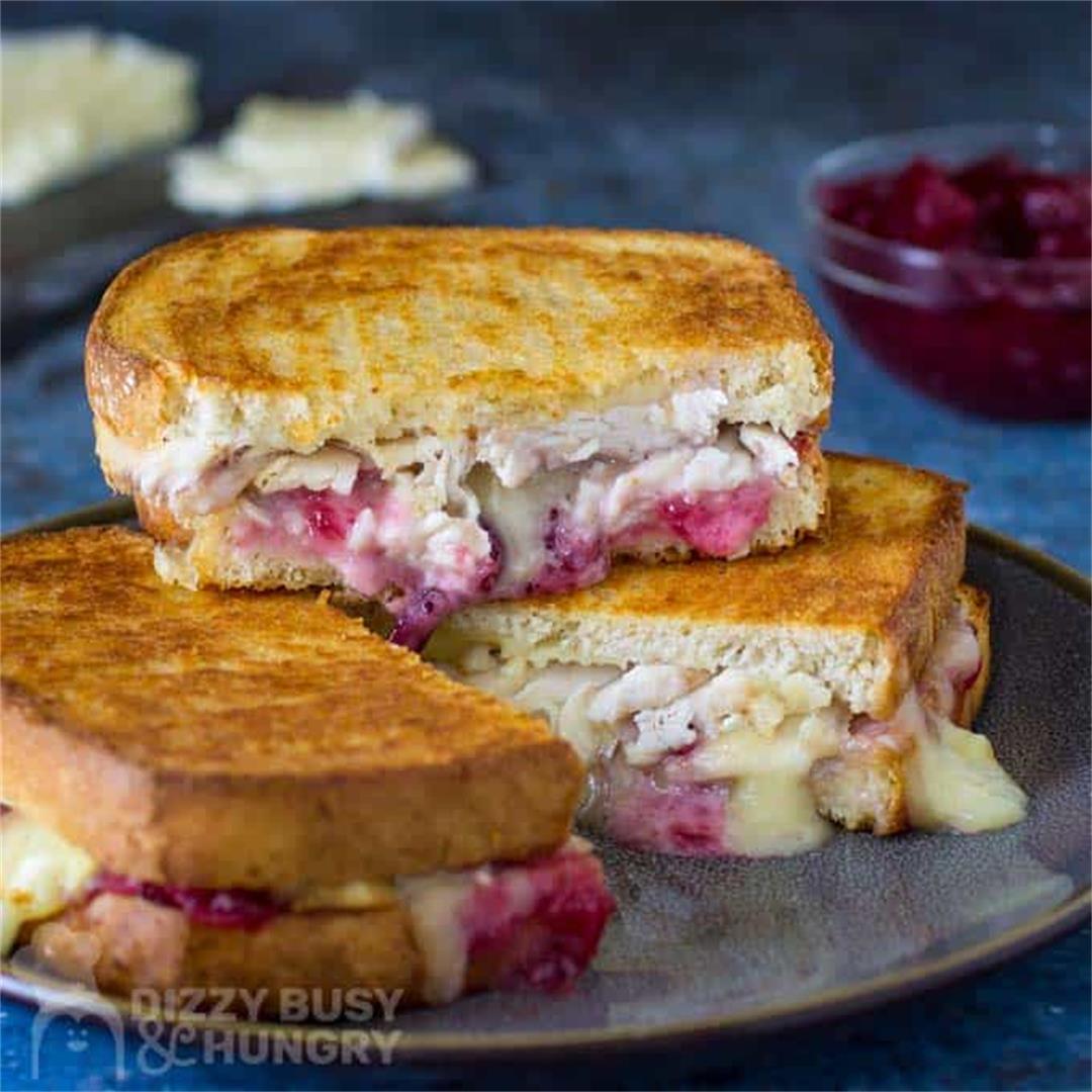 Brie Grilled Cheese with Turkey (great for leftover turkey!)