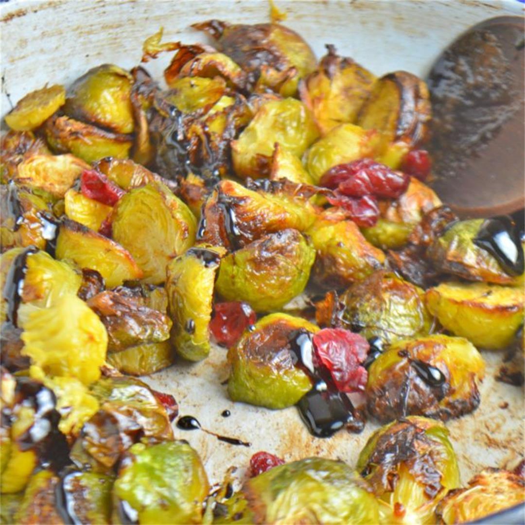 Roasted Brussels Sprouts with Cranberries — Tasty Food for Busy