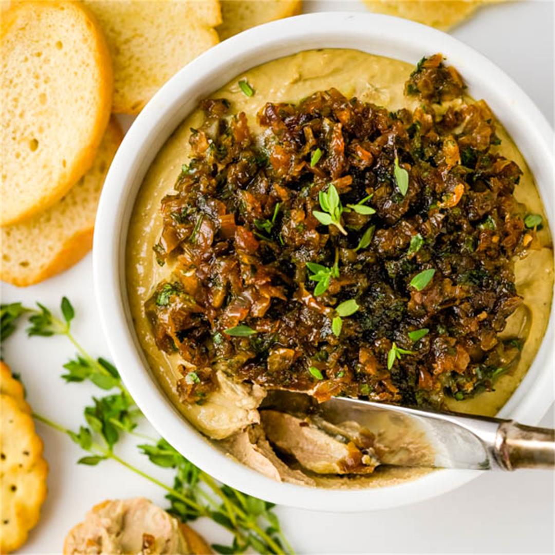 Creamy Chicken Livers with Quick Caramelized Onions