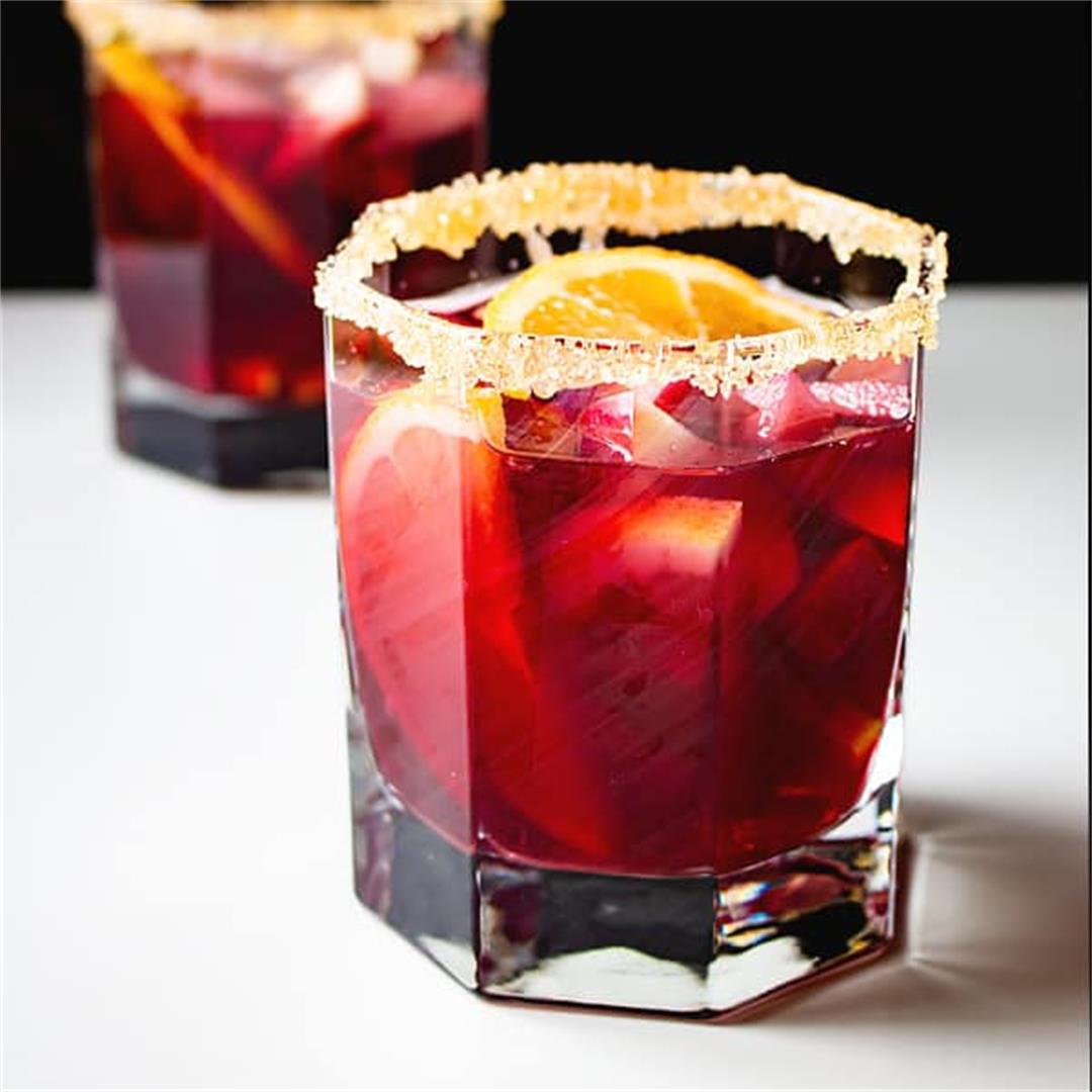 Red Sangria loaded with fruits