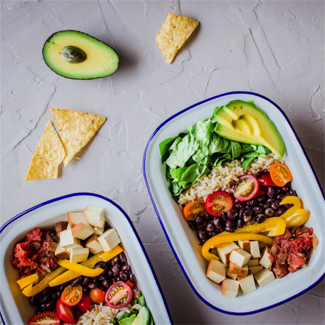 Healthy Mexican Bowls with Salsa (vegan & gf)