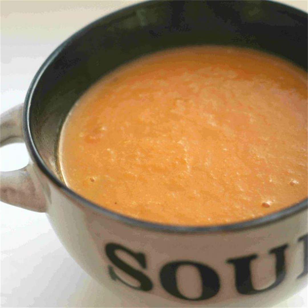 Homemade creamy tomato soup