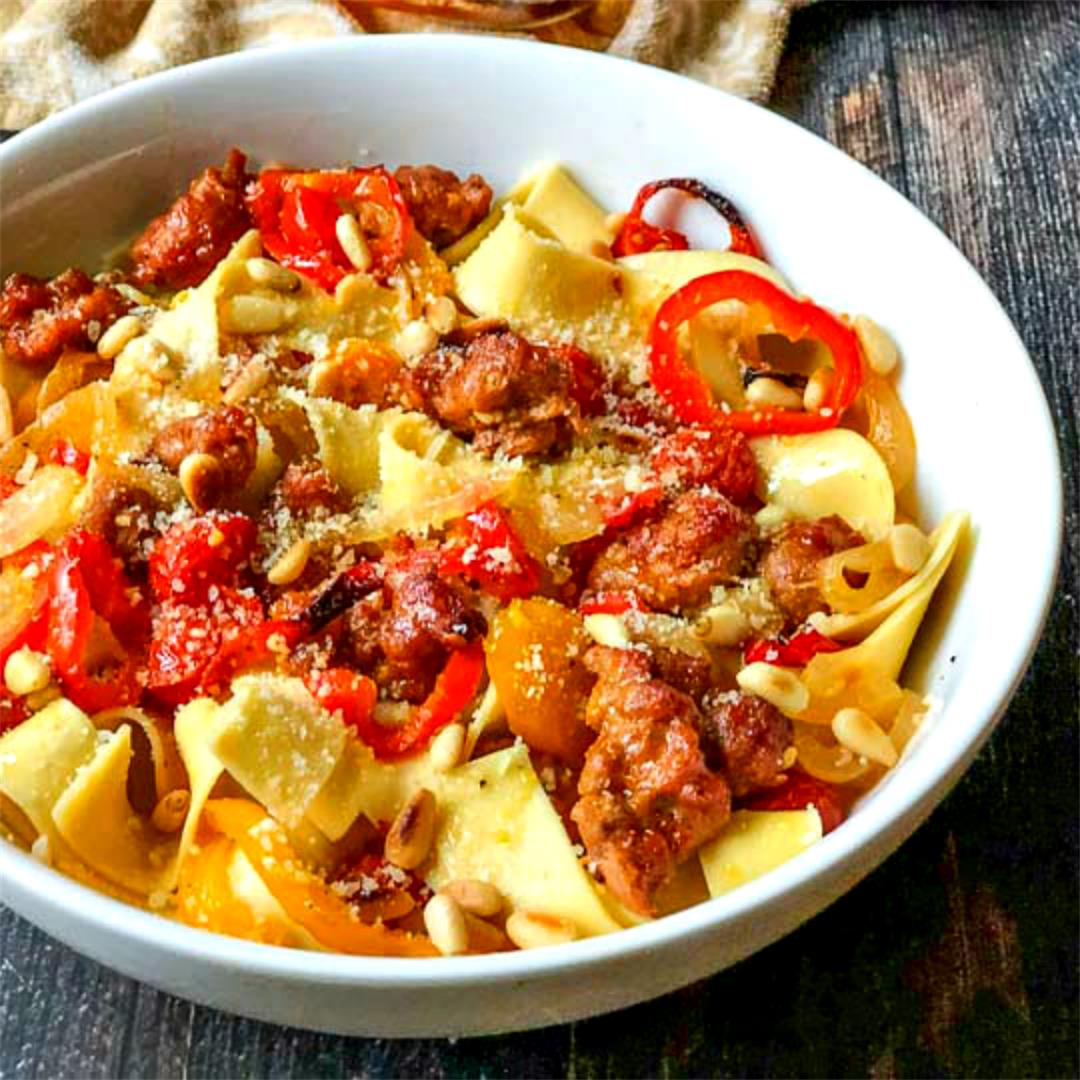 Easy Pasta with Sausage & Peppers Recipe