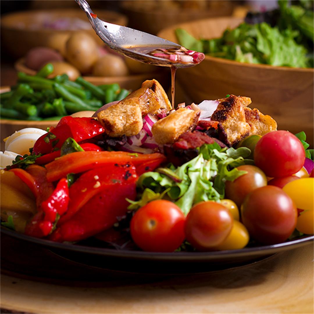 Niçoise Salad with Bacon and Pomegranate Molasses Vinaigrette