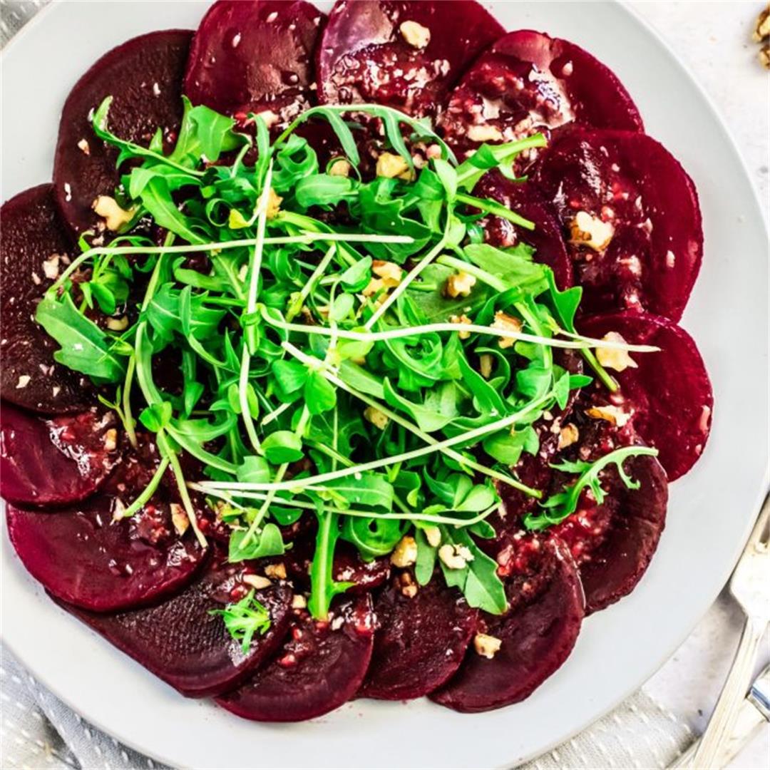 Beetroot Carpaccio With Raspberry Drizzle