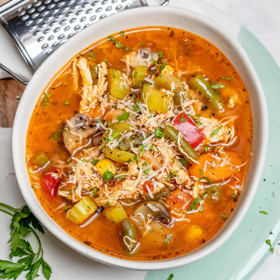 Italian Chicken Veggie Soup