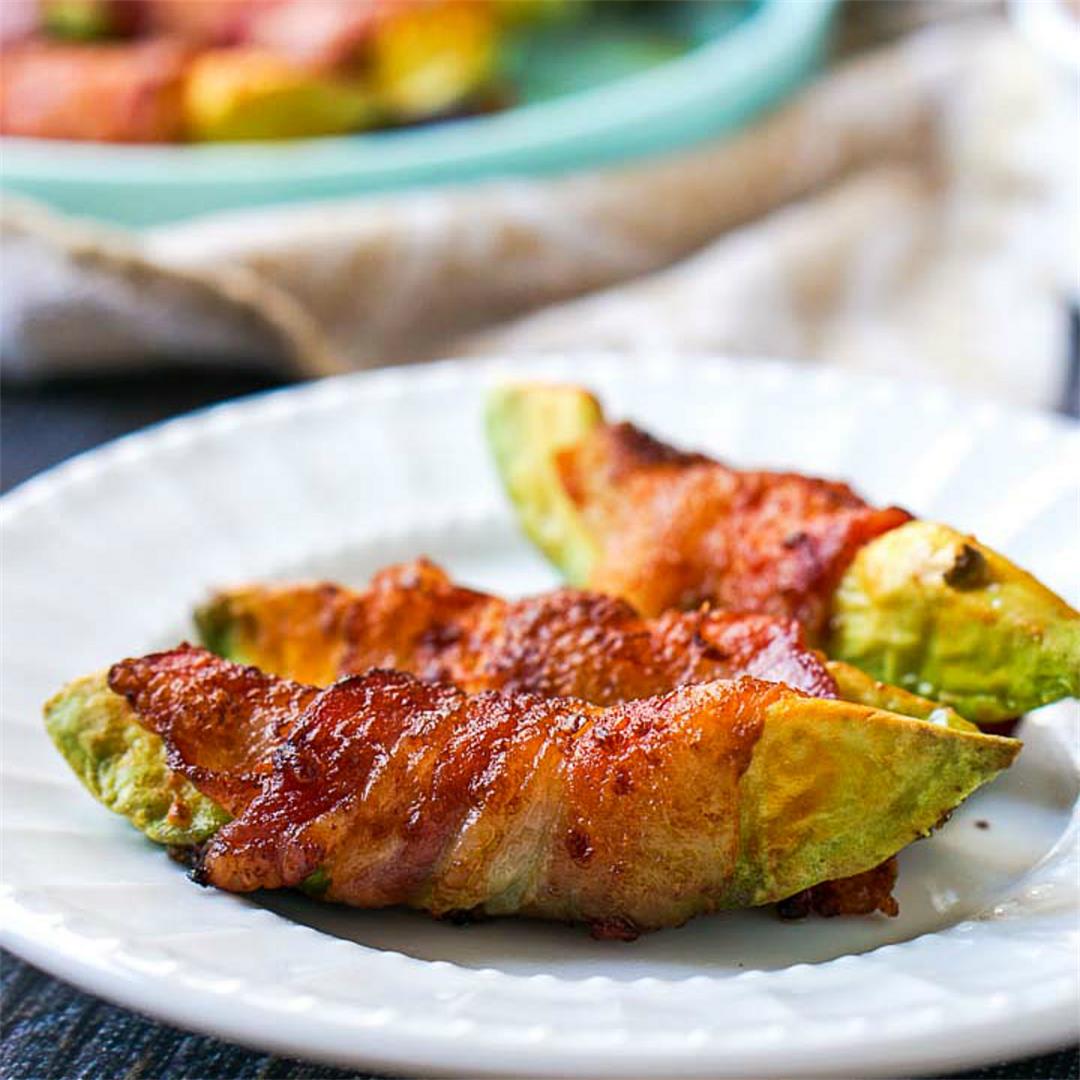 Easy Keto Bacon Wrapped Avocado Fries in the Air Fryer (3 ingre