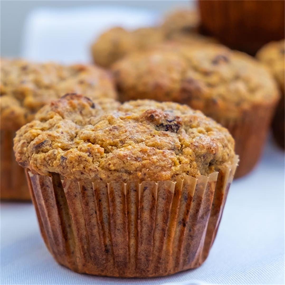 Gluten-Free Sugar-Free Flax Muffin With Raisins