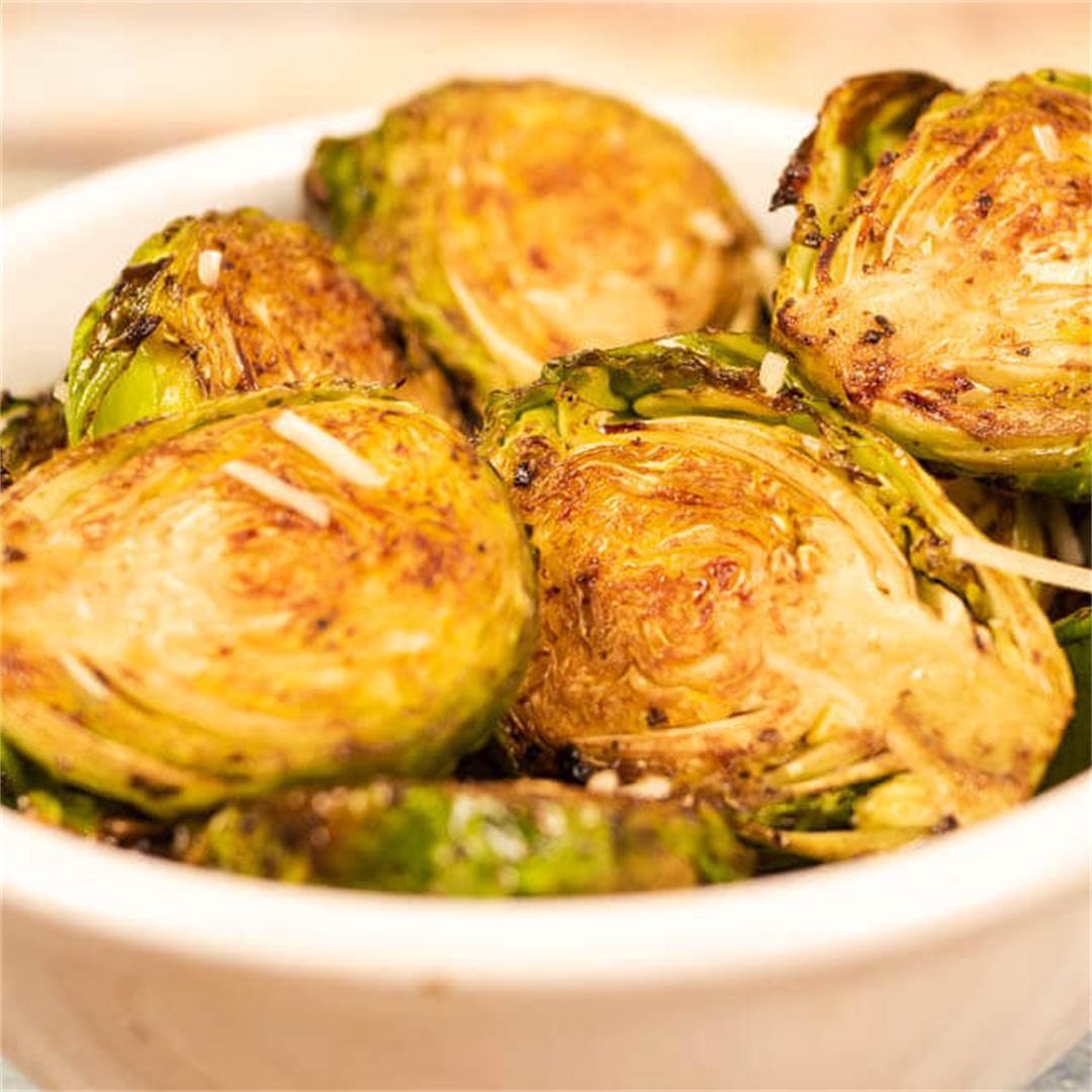 Balsamic Parmesan Roasted Brussel Sprouts