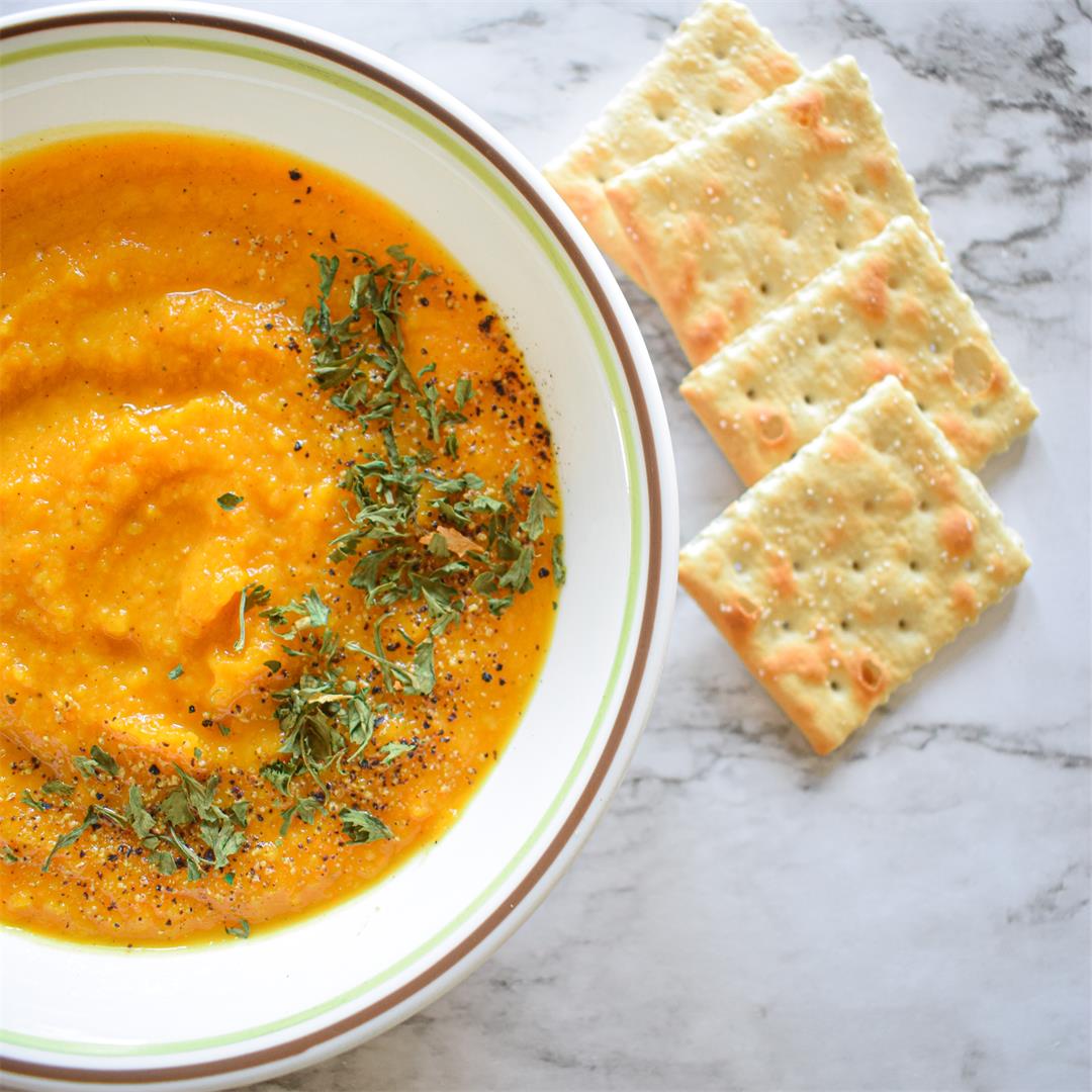 Roasted Carrot and Butternut Squash Soup