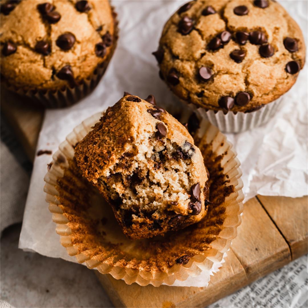 Healthy Chocolate Chip Muffins Dairy Free