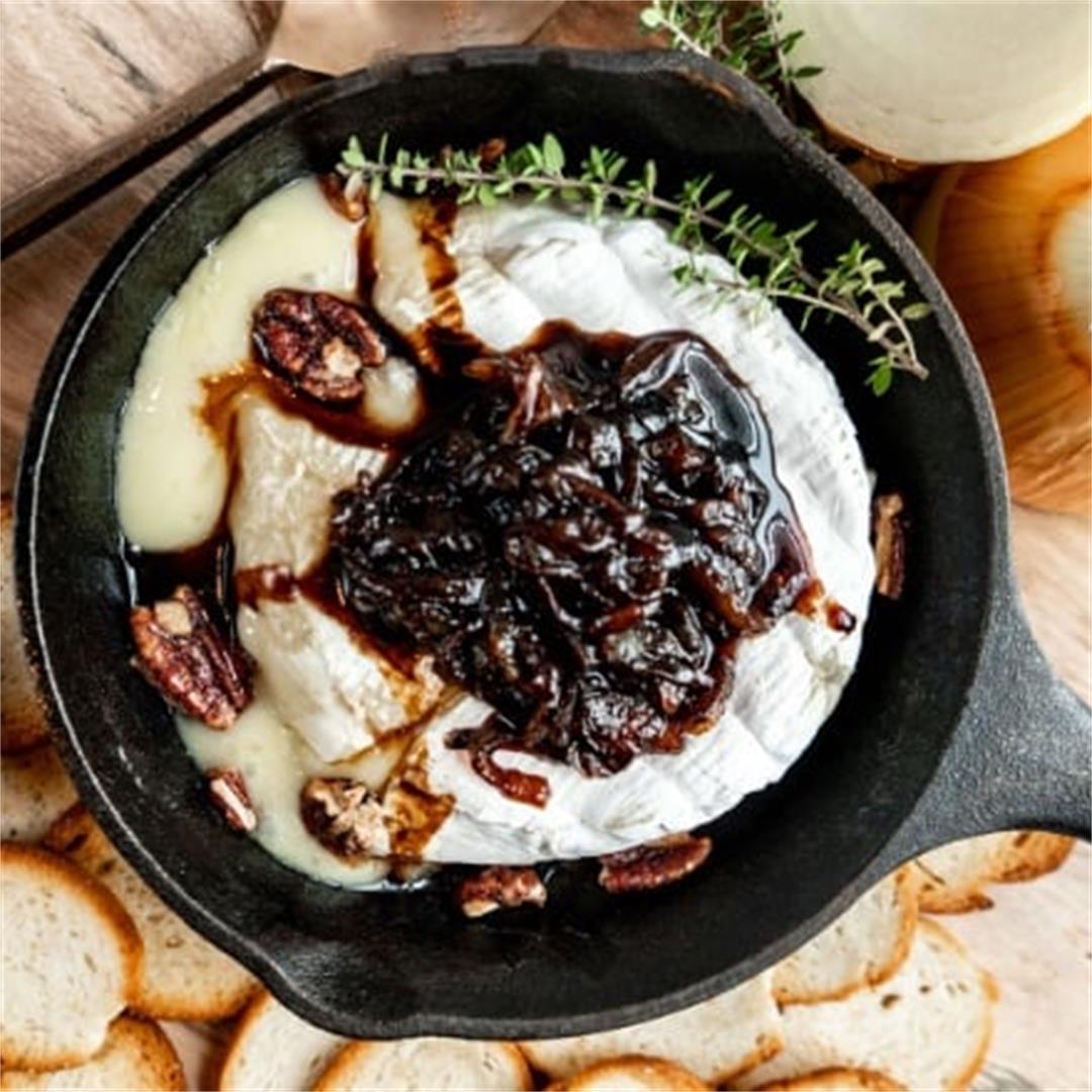 Baked Brie with Balsamic Onion Jam