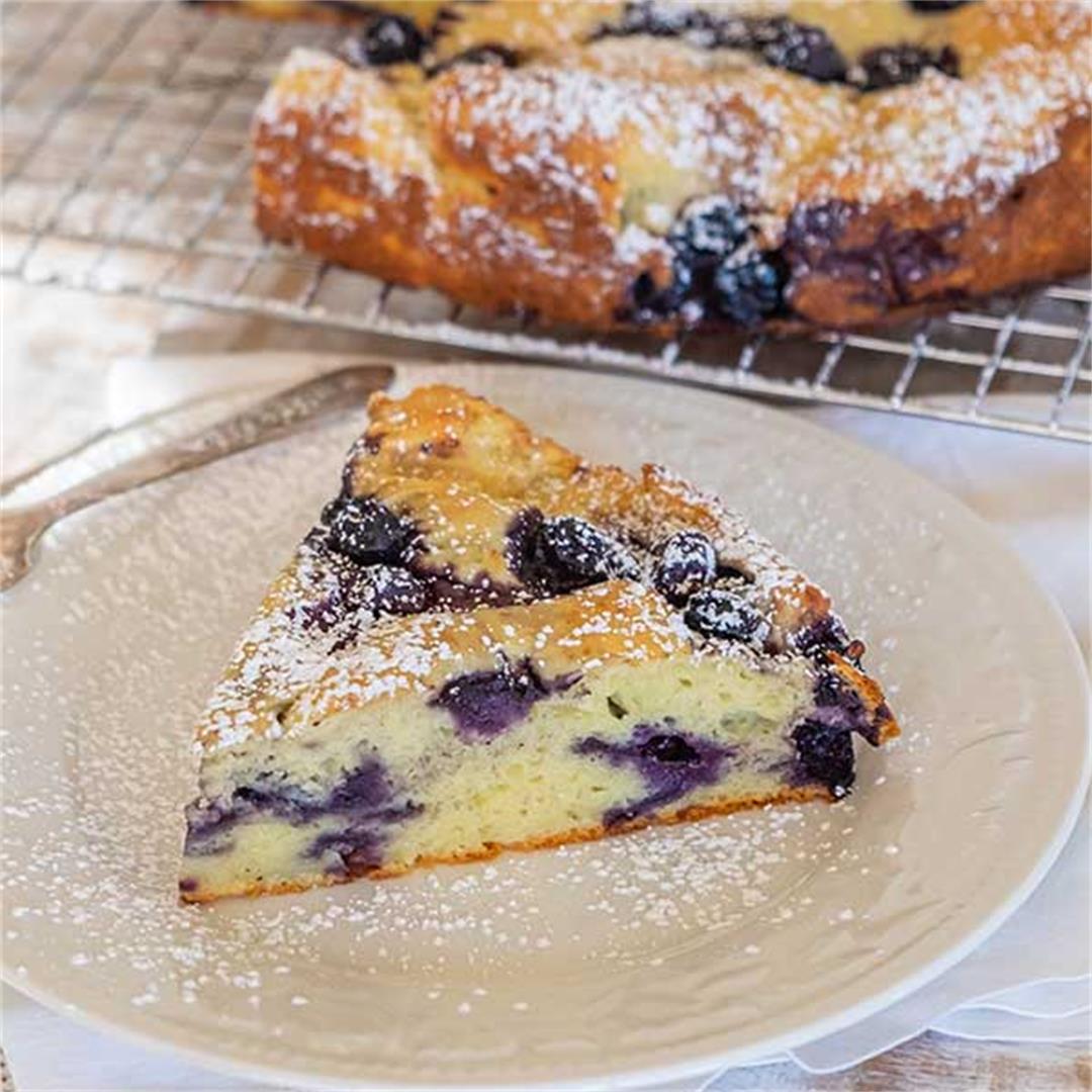 Ricotta Gluten-Free Breakfast Cake With Blueberries