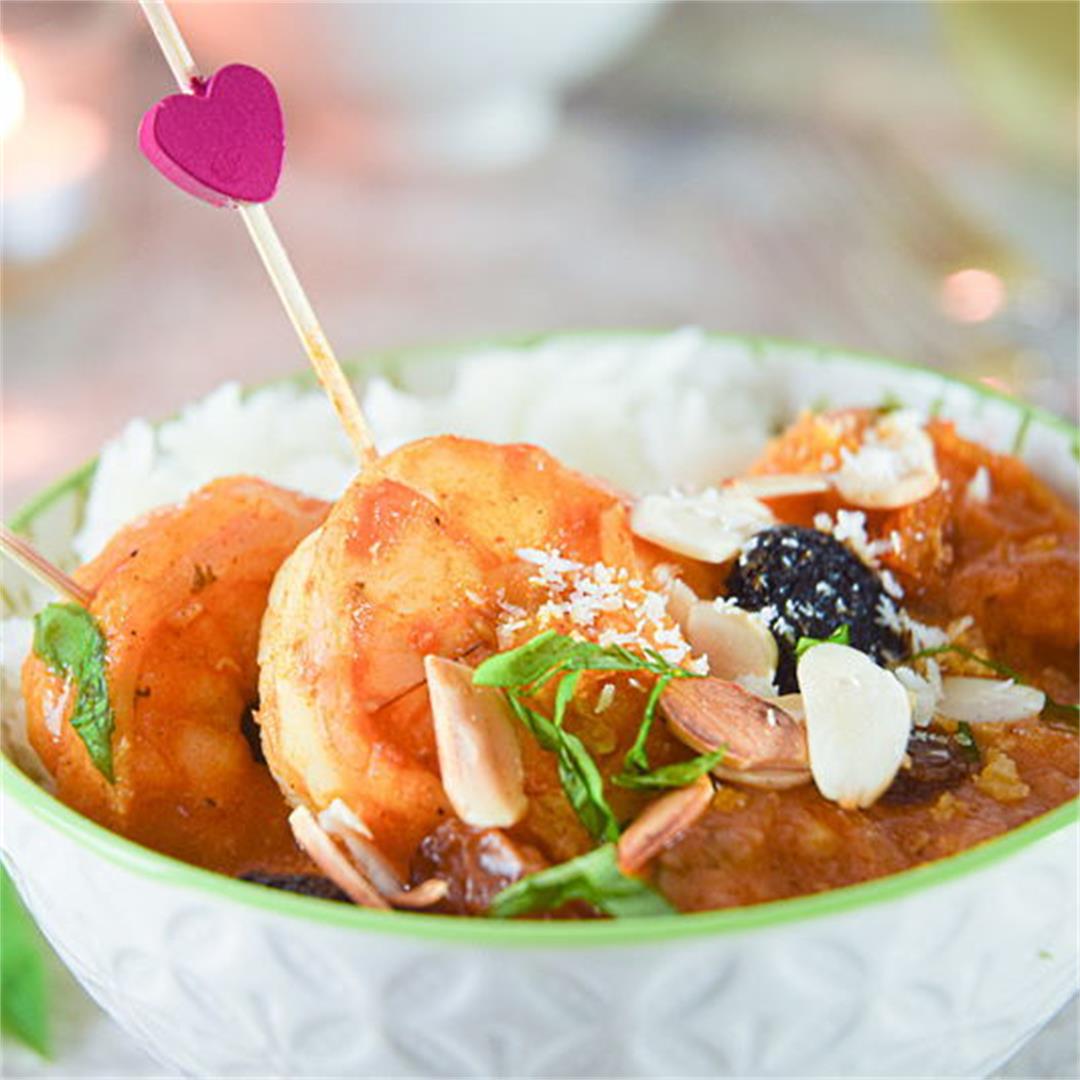 Valentine’s Day Electric Skillet Shrimp Curry