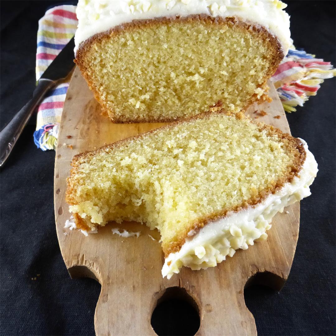 Simple Spelt Madeira Cake with a Cream Cheese Frosting