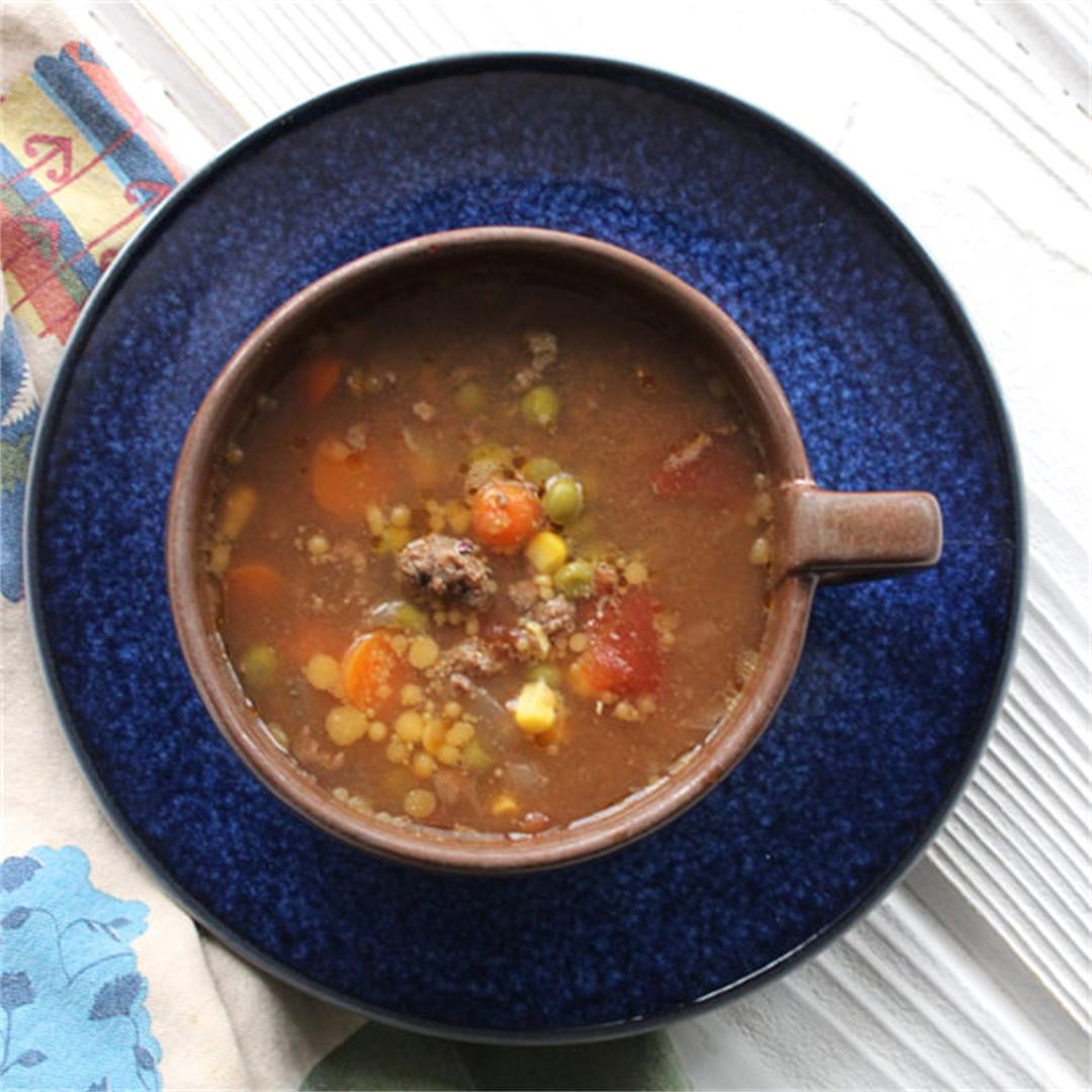 Ground beef and vegetable soup