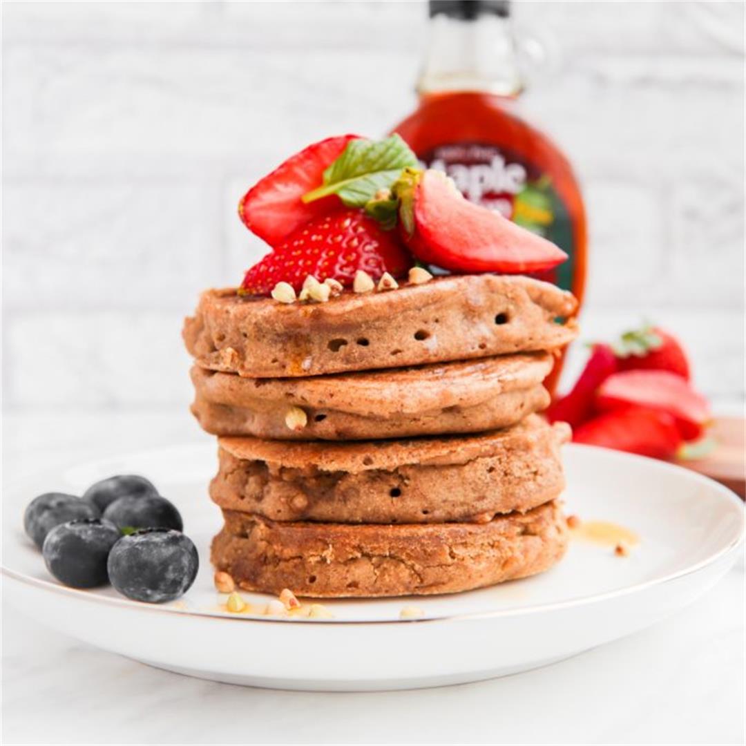 Vegan and healthy Pancakes with teff flour
