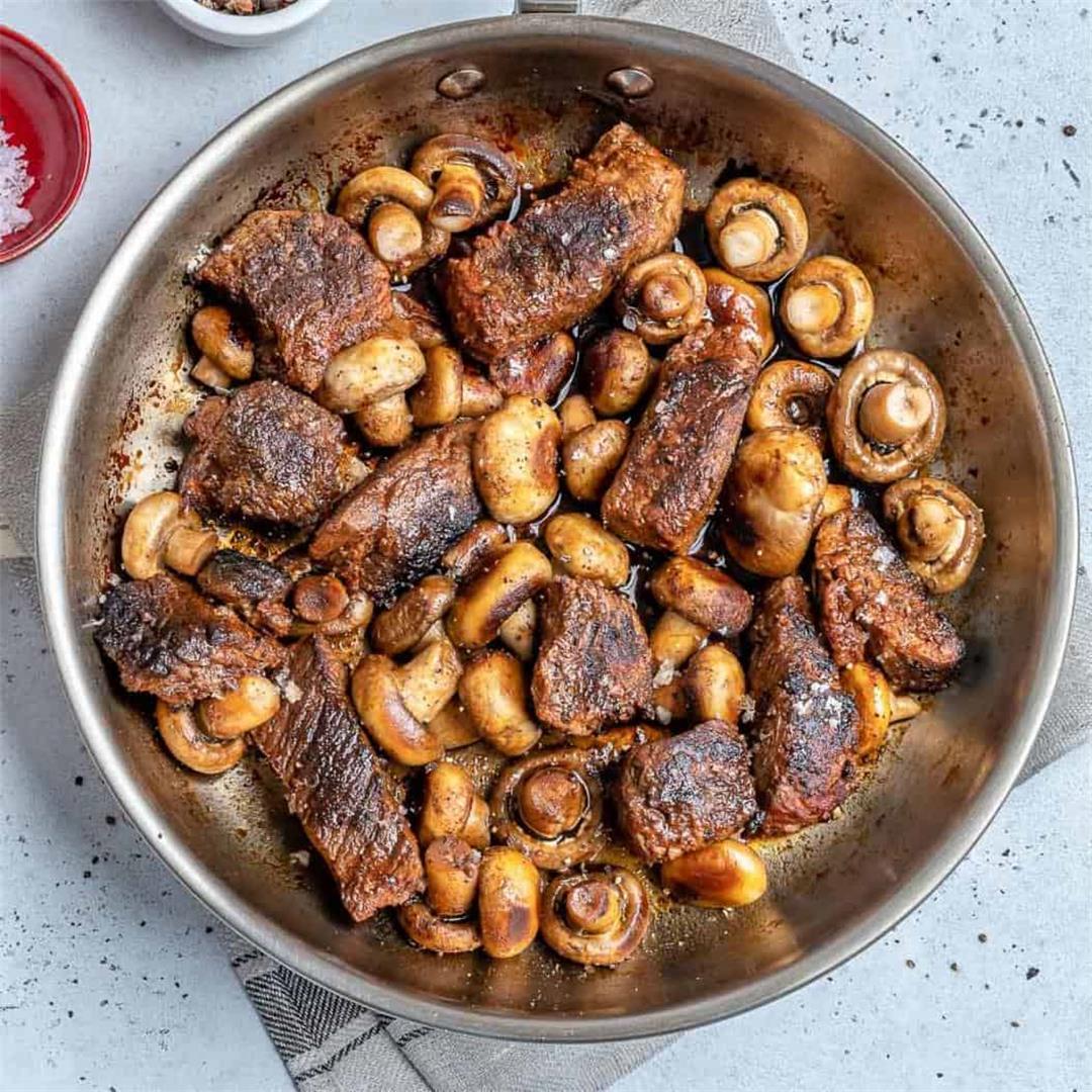 Pan-Seared Mushroom Steak Bites