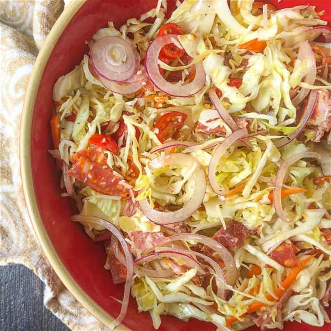 Antipasto Keto Cabbage Salad