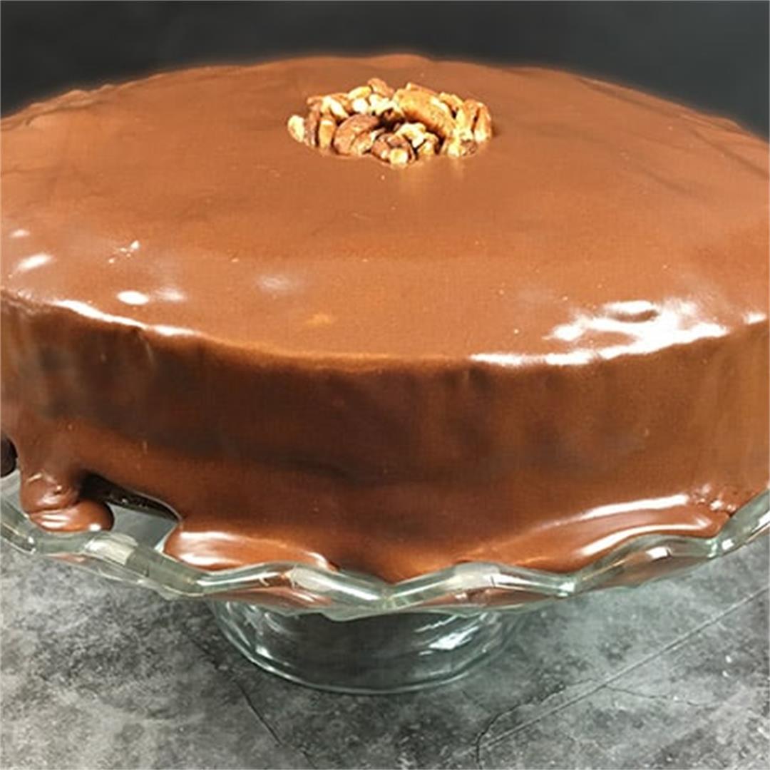 Chocolate Pecan PieCaken - pecan pie inside a chocolate cake