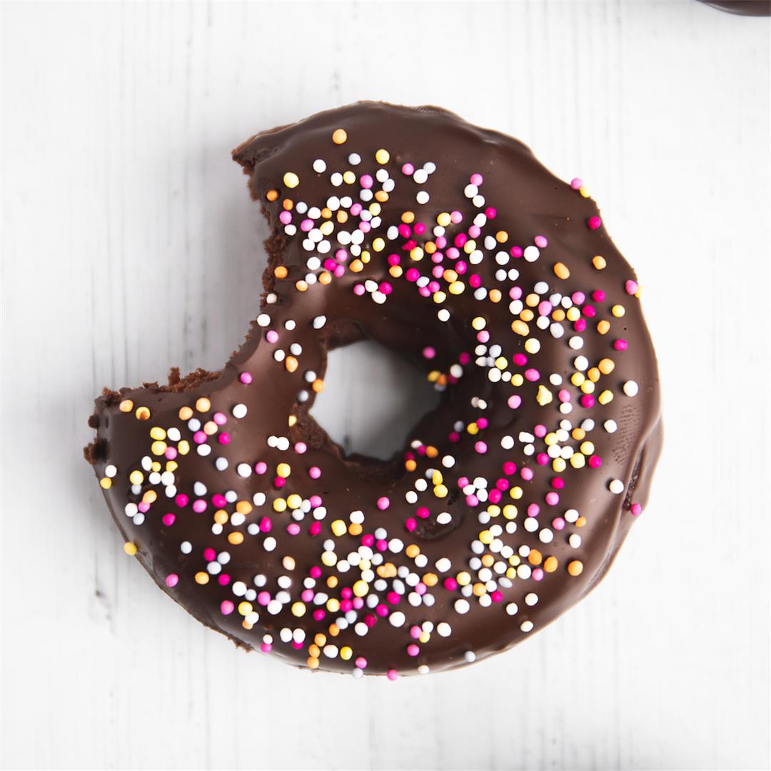 Vegan Baked Donuts with Chocolate Glaze