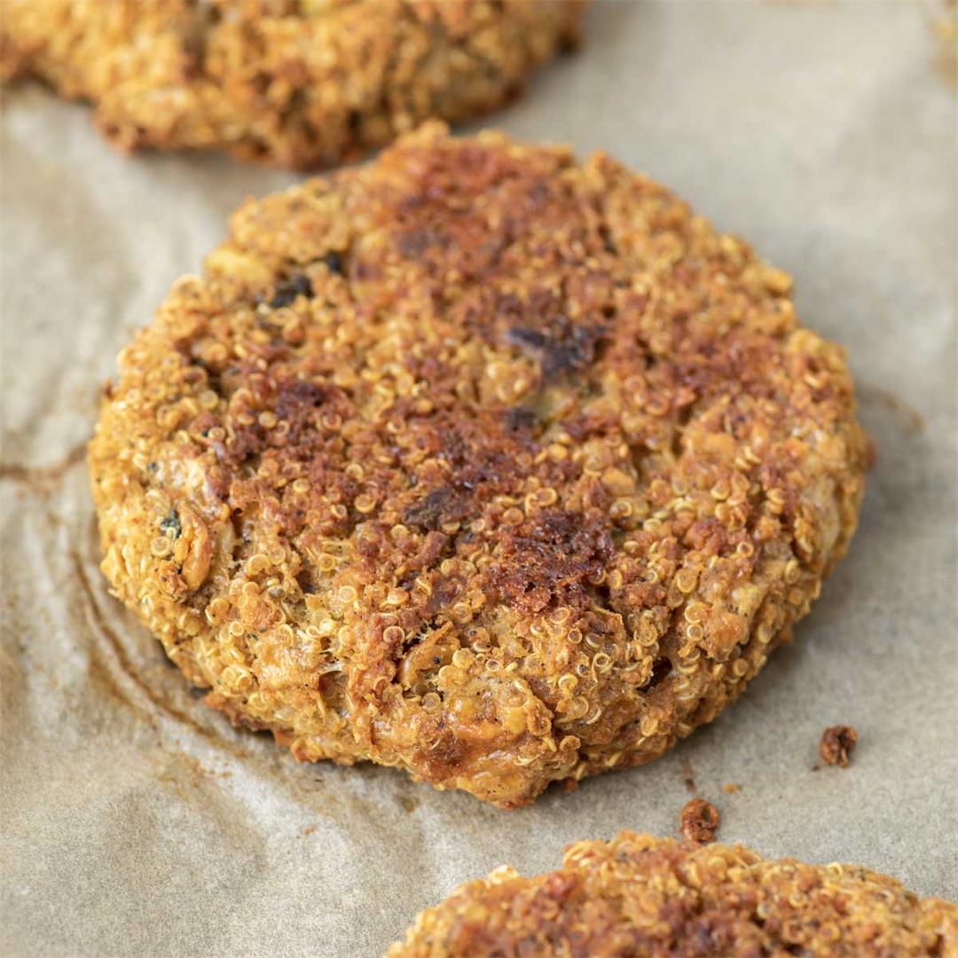 Quinoa Burgers with Caramelized Onions