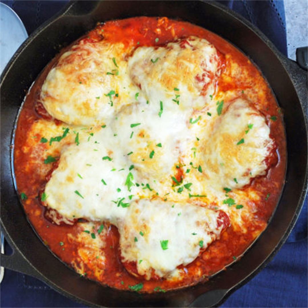 Easy Baked Chicken Parmesan recipe- Amee's Savory Dish