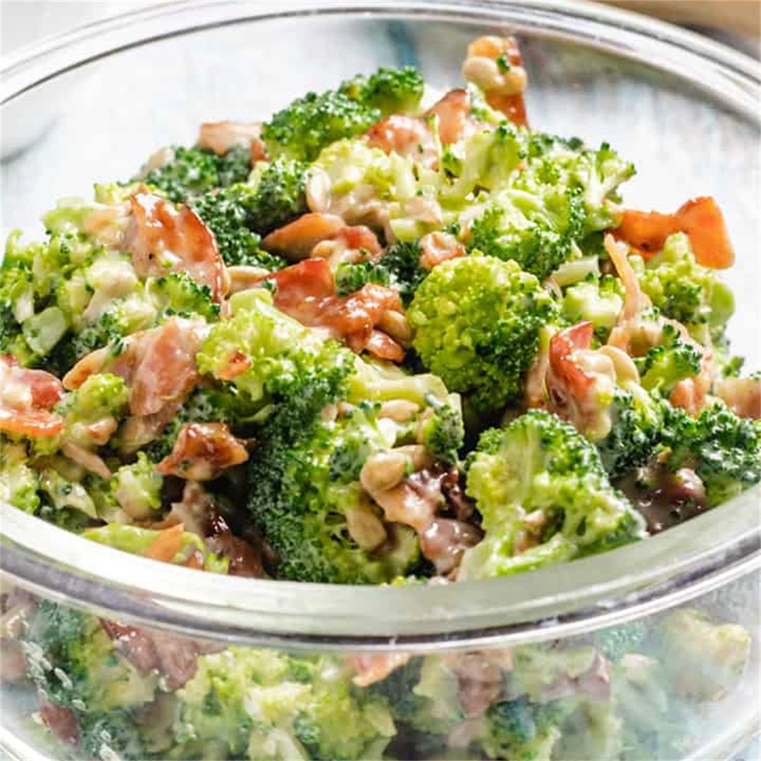 Broccoli Salad With Bacon And Sunflower Seeds
