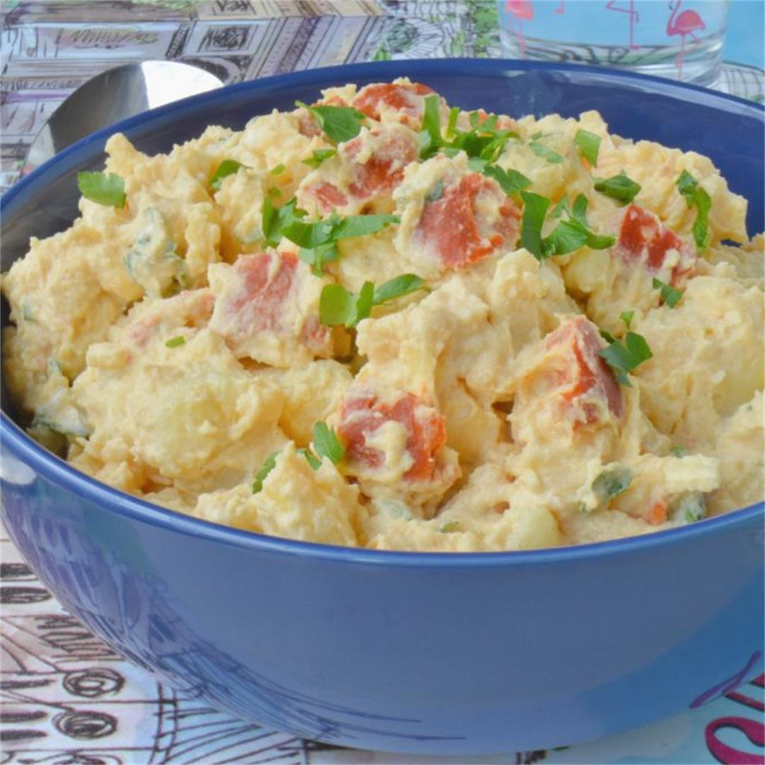 Potato Chorizo Salad with Mustard Dressing — Tasty Food