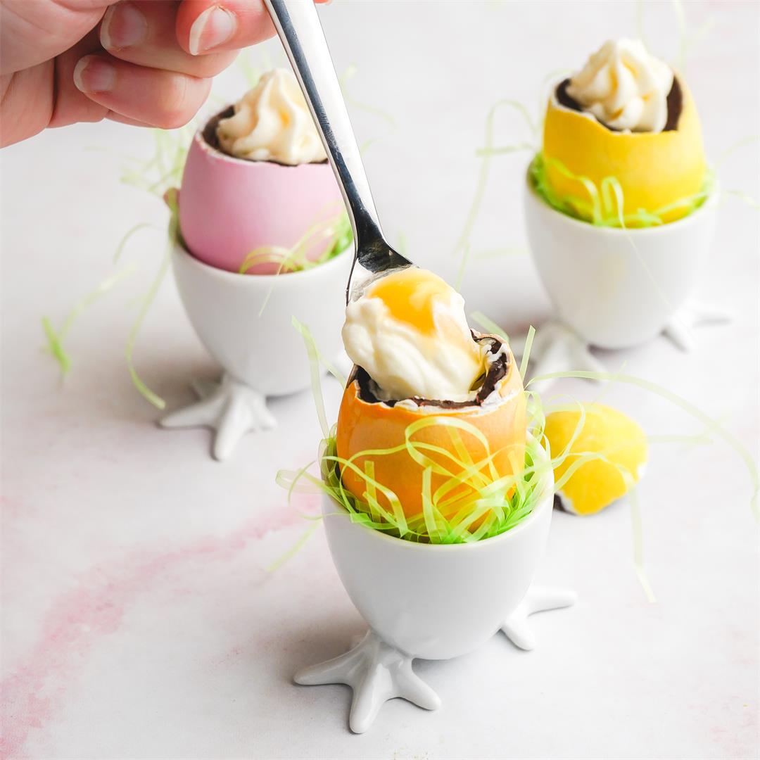 White Chocolate and Lemon Filled Easter Eggs