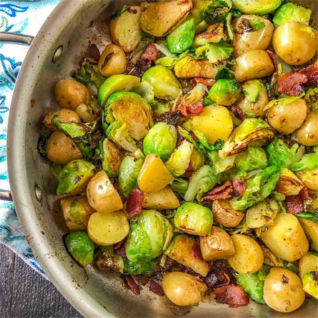 Bacon, Brussels Sprouts & Potatoes