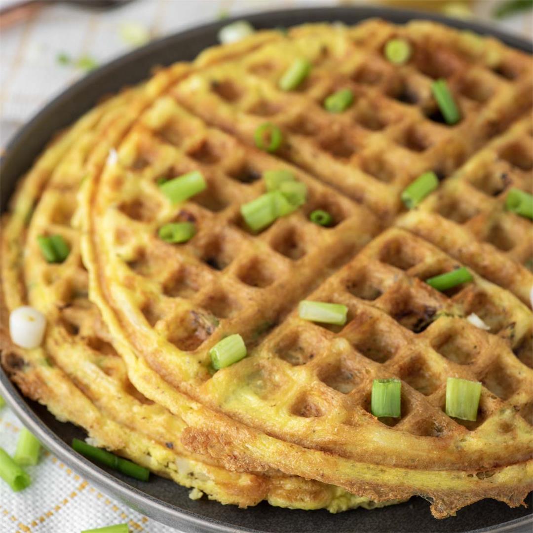 Egg and Cheese Hash Brown Waffles