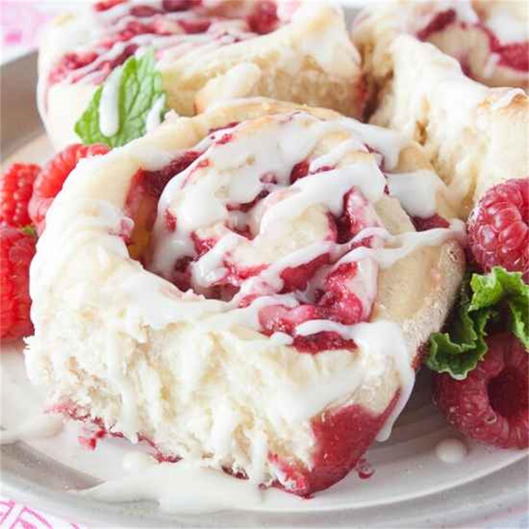 Raspberry Cheesecake Sweet Rolls