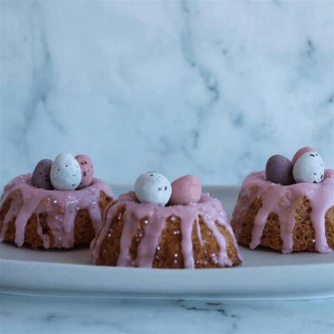 Gluten-Free Mini Easter Bundt Cakes