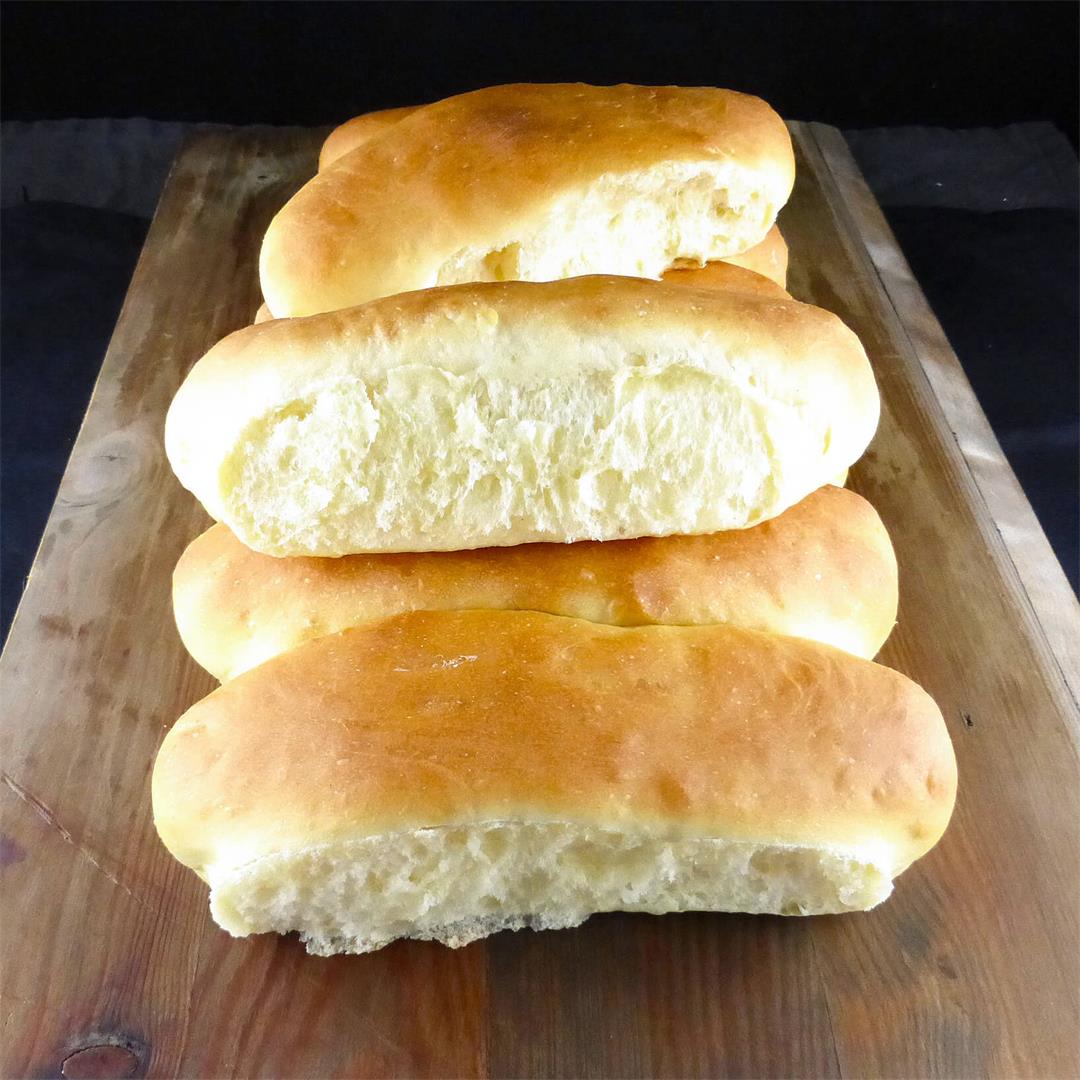 Super Soft Spelt Flour Hot Dog Buns (Bread Machine Recipe)