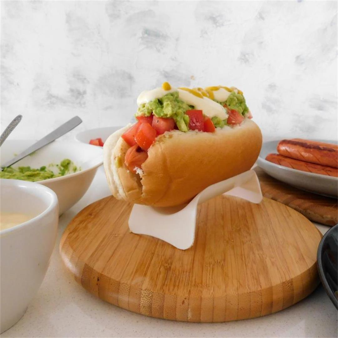 Switch it up with these Completos a Chilean Style Hotdogs