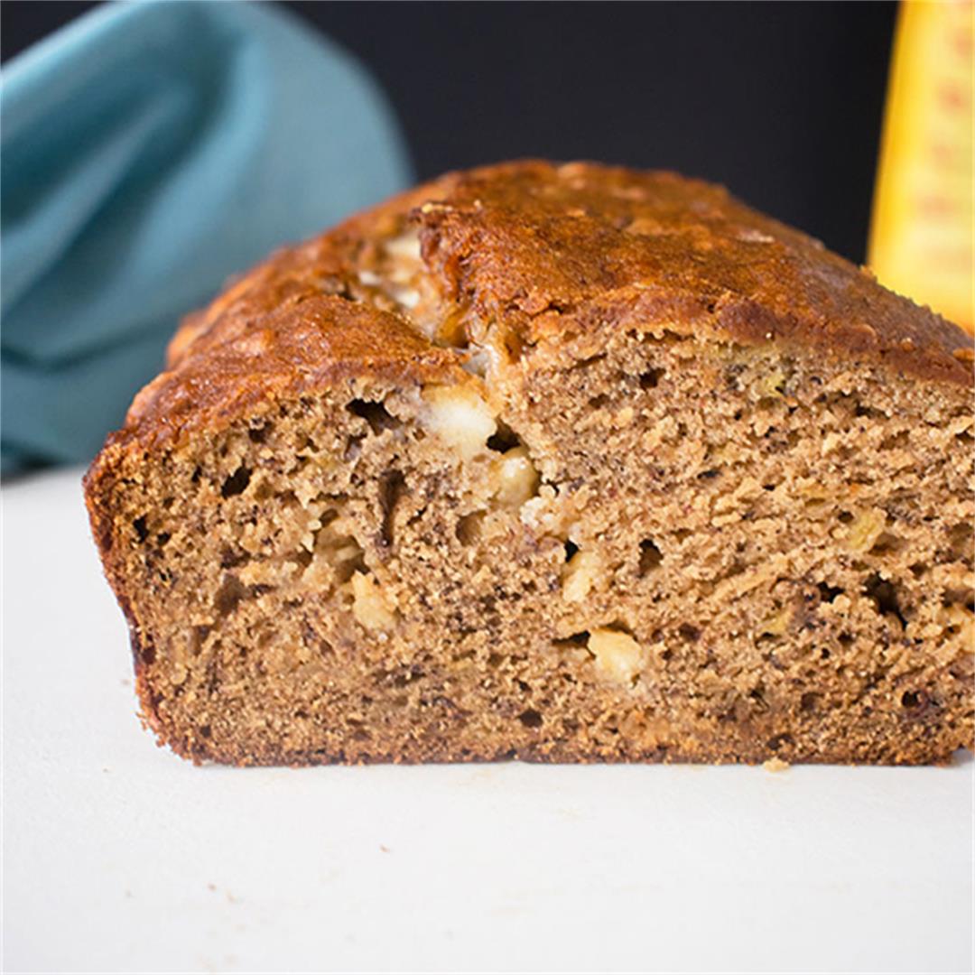 Brown Butter Banana Bread with White Chocolate Chips