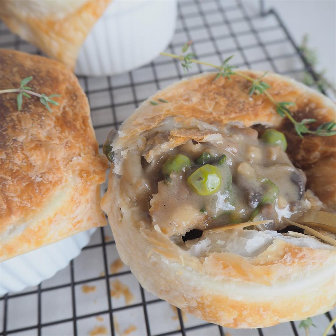 Spinach and Mushroom Pot Pie