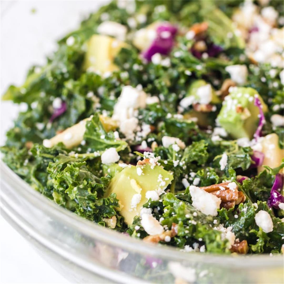 Kale Salad Recipe (with Honey Dijon Vinaigrette)