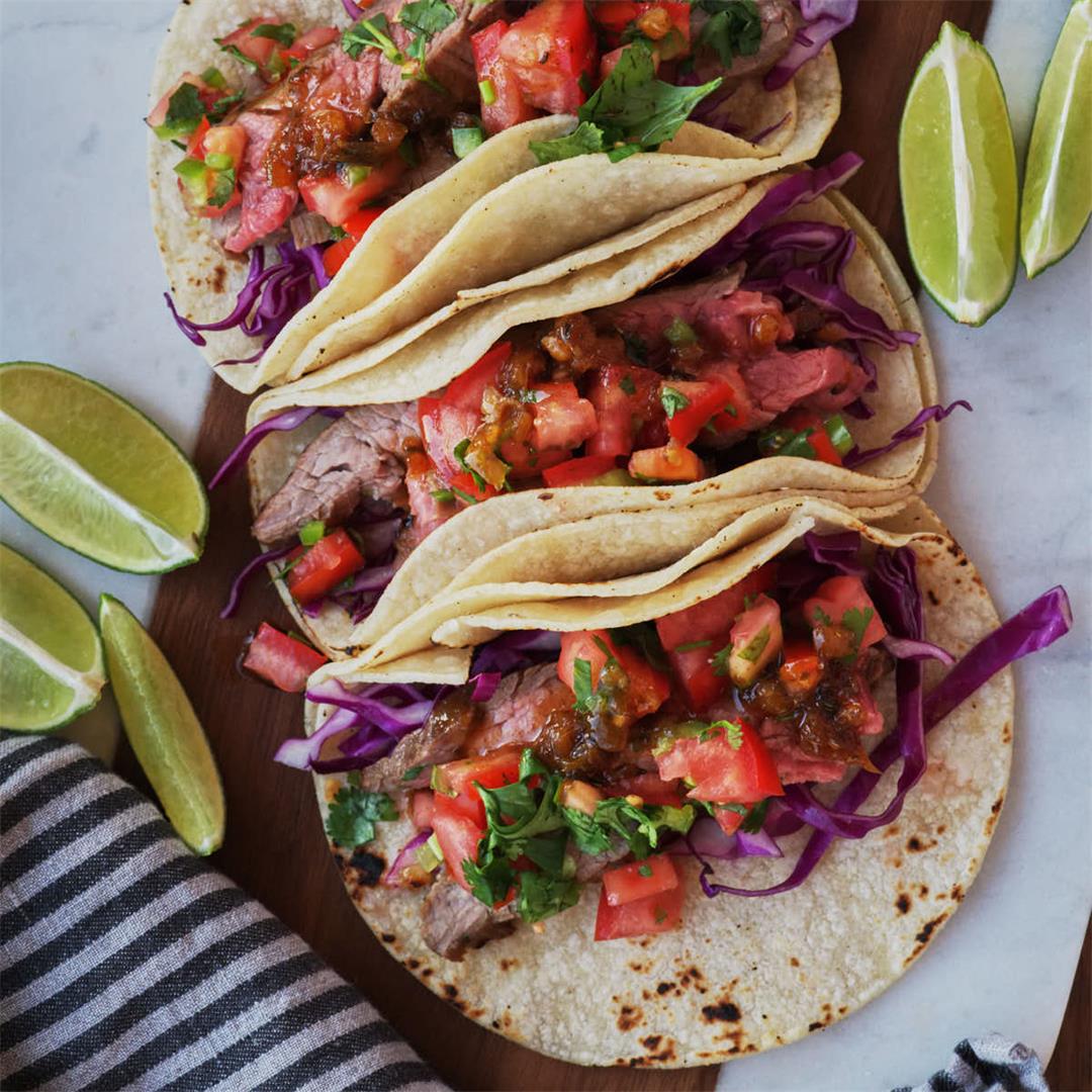 Sweet & Tangy Steak Tacos